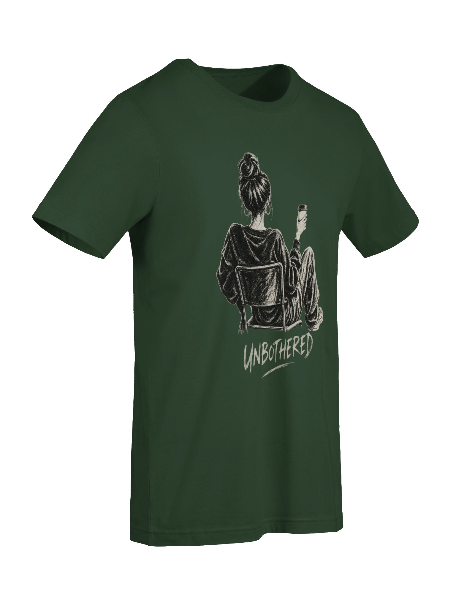 Unbothered – Vintage Girl Coffee T-Shirt product image (6)