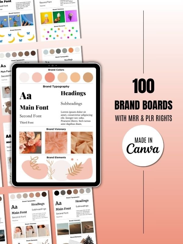 MRR/PLR Brand Board Templates in Canva product image (1)