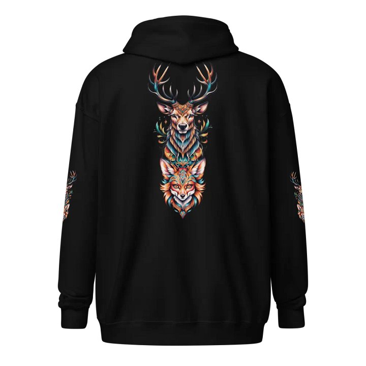 Colorfest Vixen Games Stag and Vixen back print zip up hoodie product image (1)