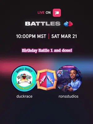 Alright, Ron's studios challenged us to a birthday battle so I accepted. On fav March 21st 12:00am (At Reset) #rippleeffectagency #favorited #duckrace 