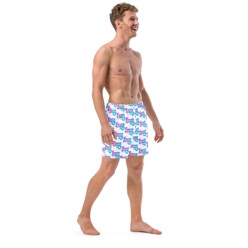 Furry Trash Swimtrunks – Bubble Logo (Twilight on White) product image (12)