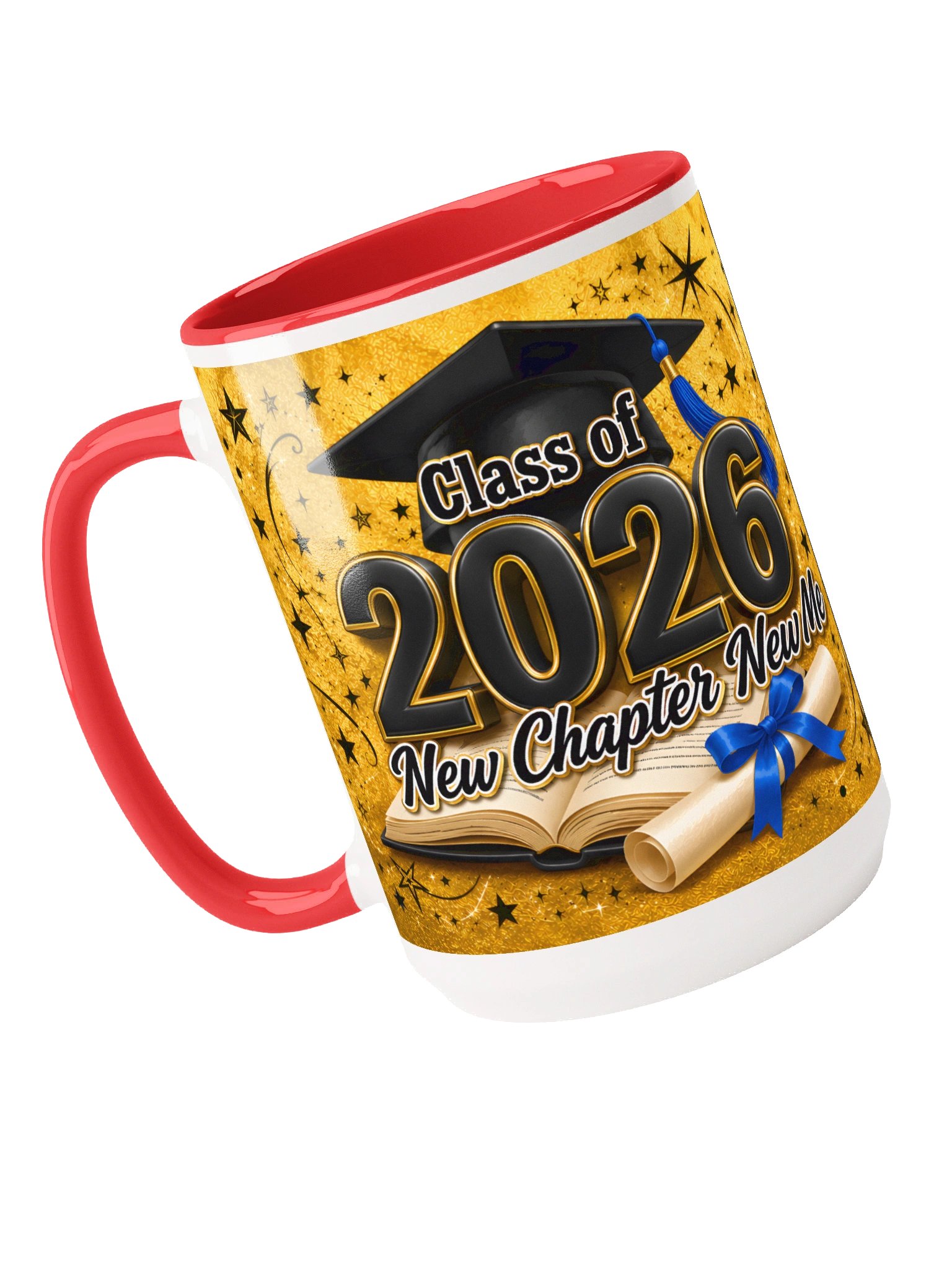 "Class of 2026 New Chapter New Me" Graduation Mug — Gold Wrap product image (1)