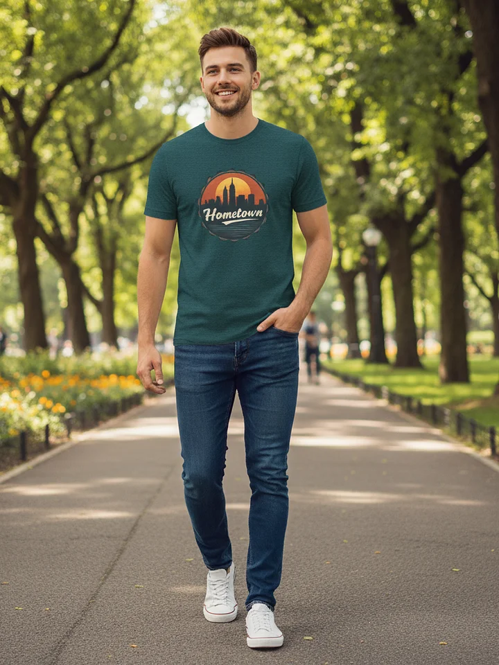 Hometown Vintage City Skyline T-Shirt - Retro Urban Cityscape Tee - Bella Canvas 3001 Unisex Shirt product image (1)