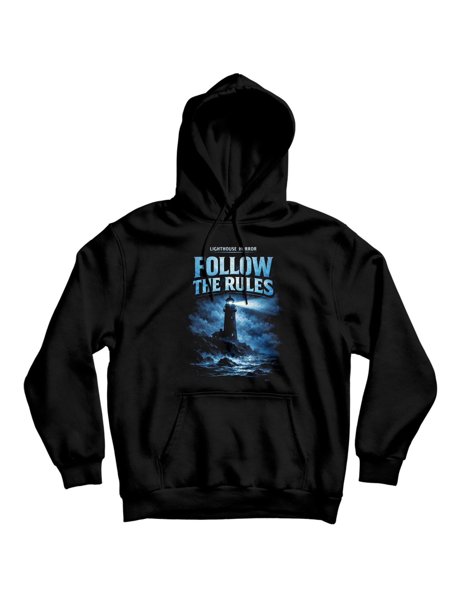 Follow the Rules Lighthouse Horror Hoodie product image (1)