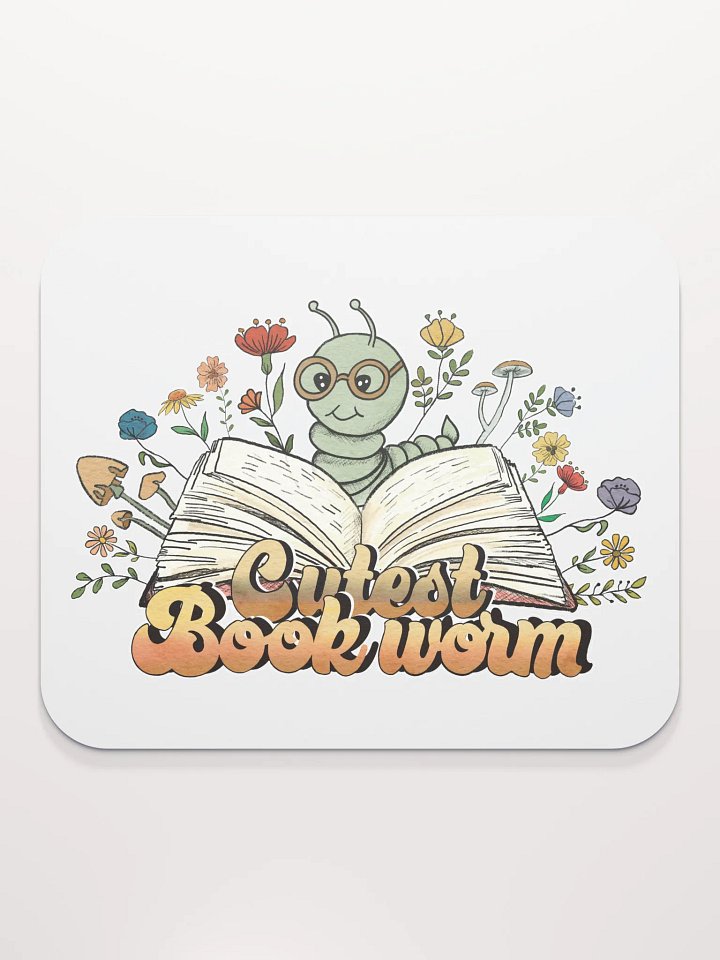 Cutest Bookworm Mouse Pad product image (1)