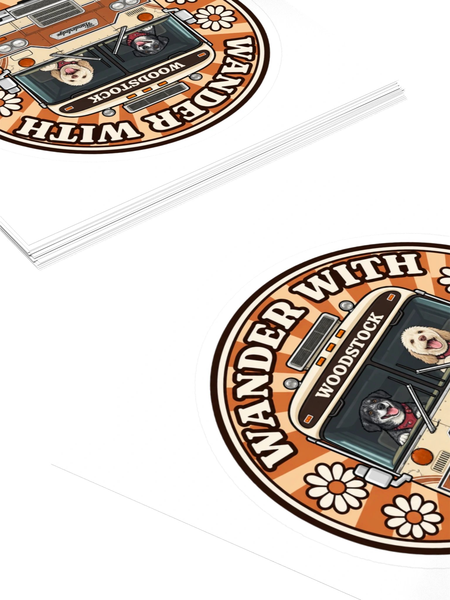 Woodstock Groovy Daisy Sticker — Ember & Rain product image (4)