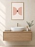 Blush Pink Geometric Print | Abstract Bathroom Wall Art