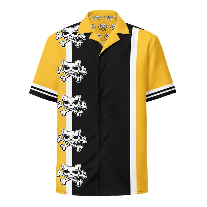 Yellow Kat Skull Bowling Shirt product image (1)