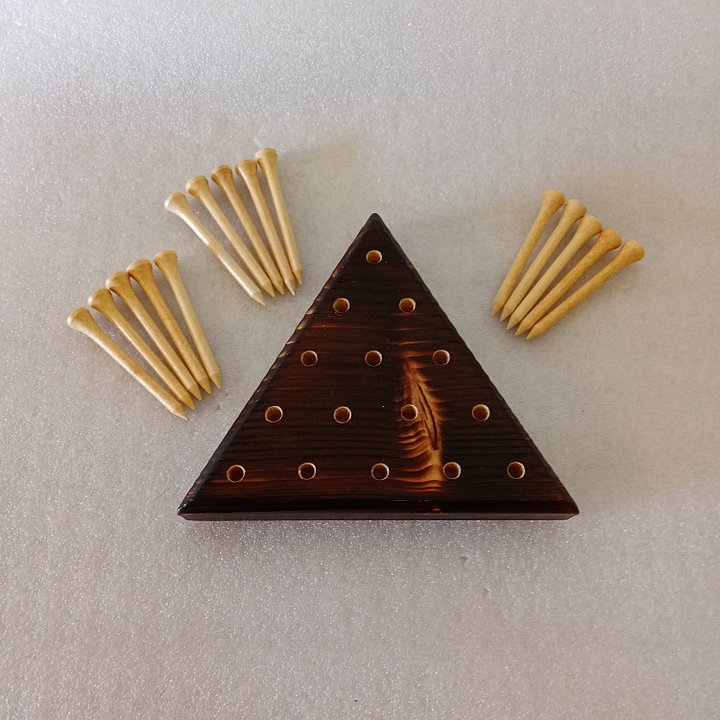 Triangle Peg Game with BURNT Base product image (1)