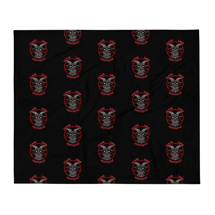 Peace, Love, Heathens Throw - Red product image (1)
