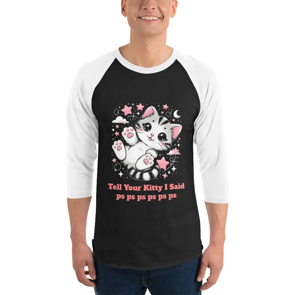 pspsps Kitty Baseball Style Tee - Dark Torso Colors product image (6)