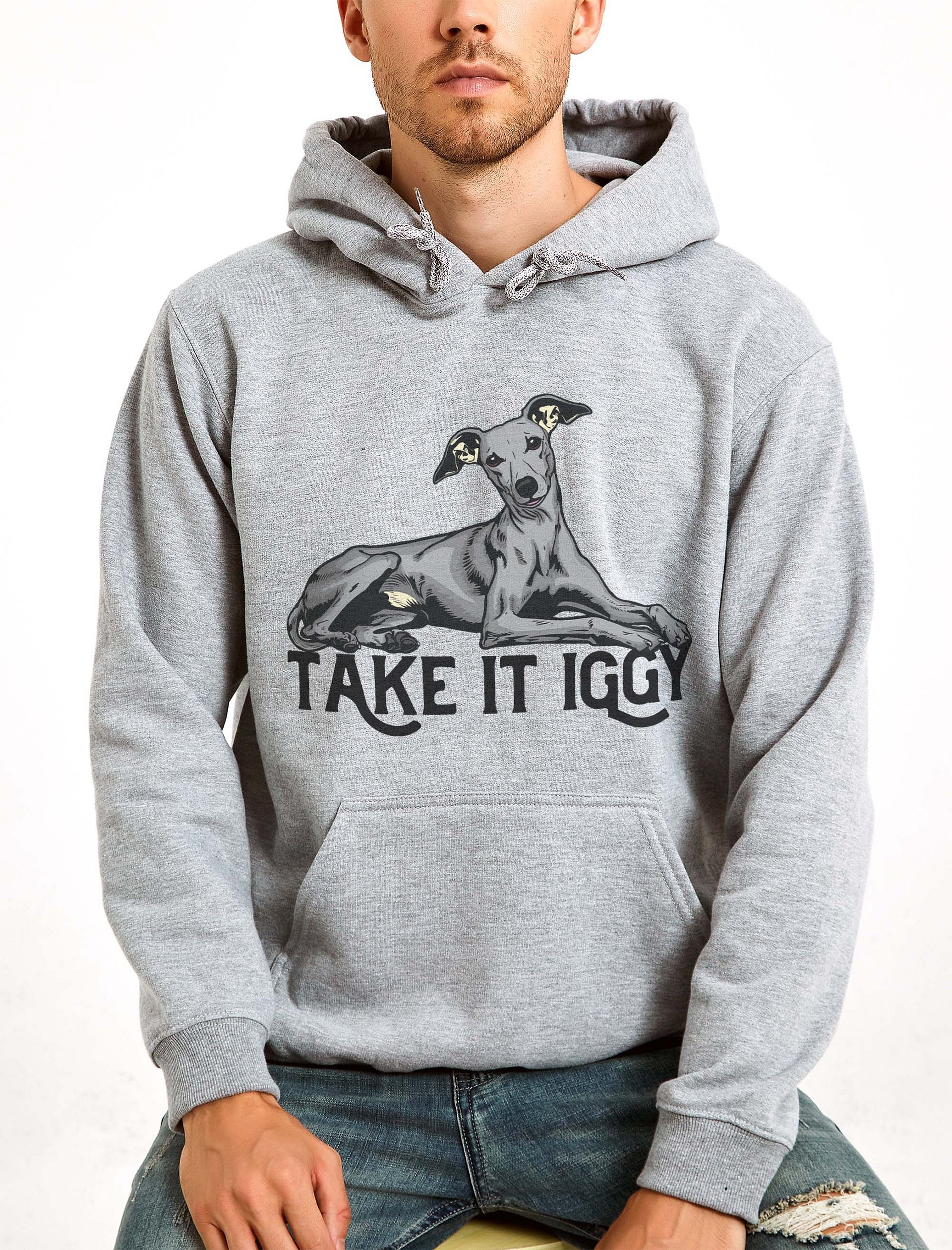 Take It Iggy Hooded Sweatshirt of an Italian Greyhound | Funny Hoodie for Iggy Paw-rents product image (2)