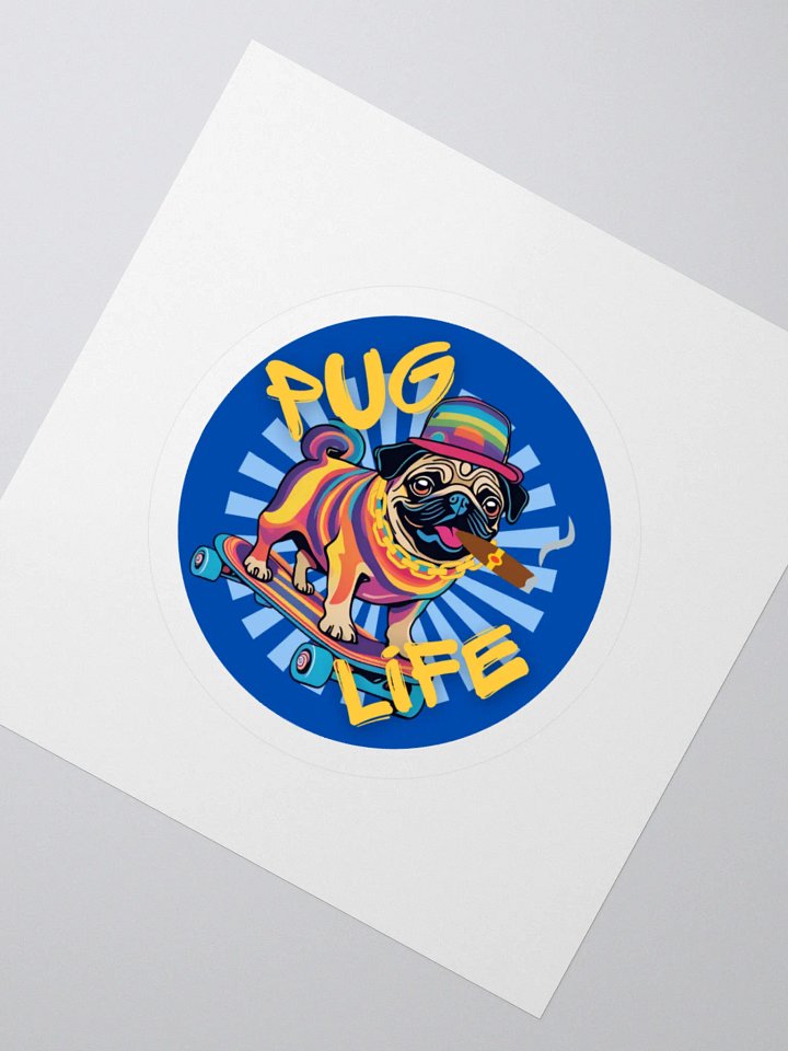 Pug Life Skateboarder Sticker product image (2)