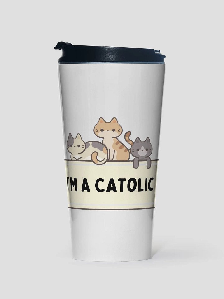 Catolic Cuteness Stainless Steel Travel Mug product image (1)