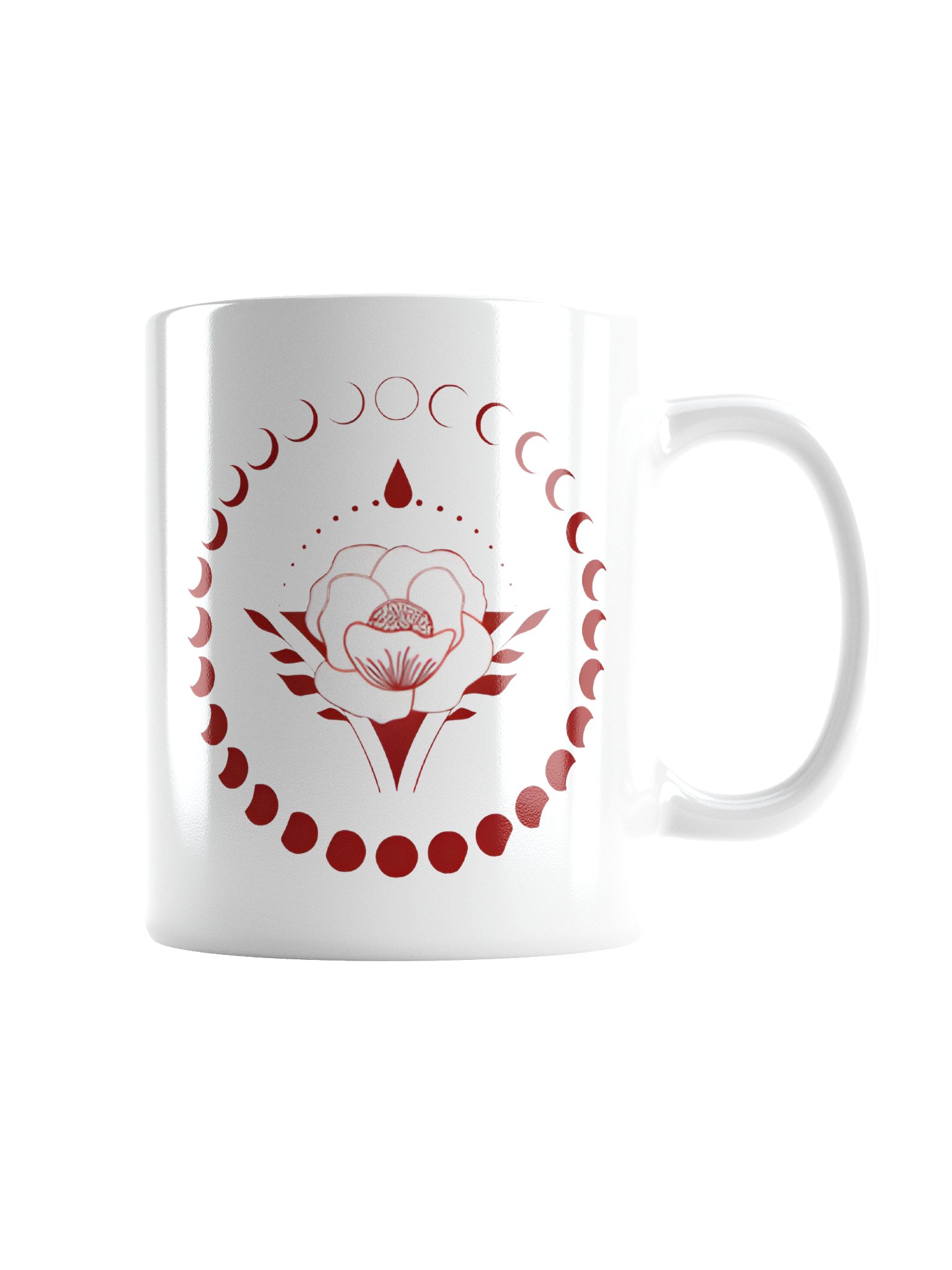 Full Moon Cycle Floral Coffee Mug | Well Women Rising product image (3)