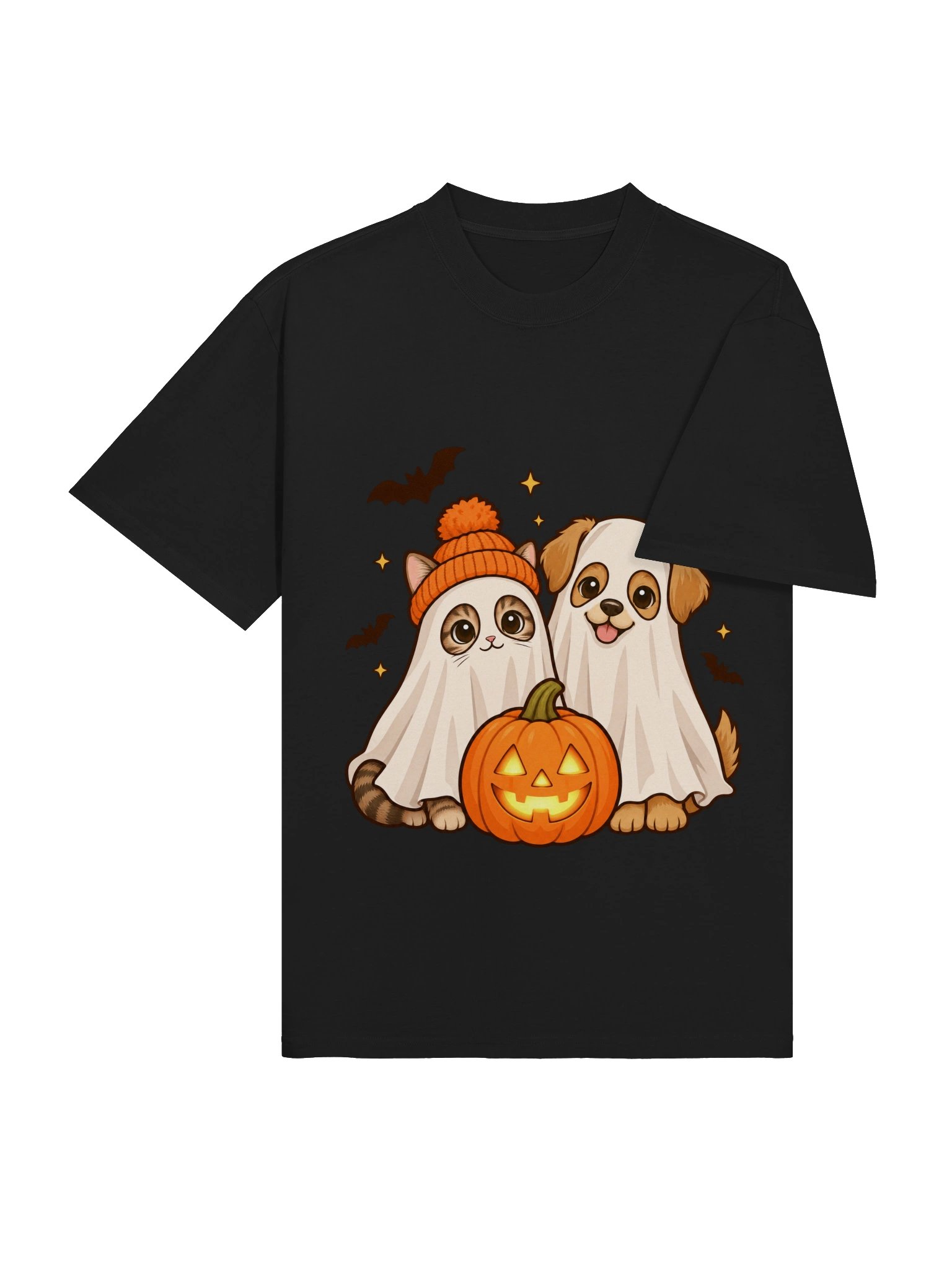 Ghost Pets Halloween T-Shirt – Cute Cat & Dog Ghost Tee product image (32)