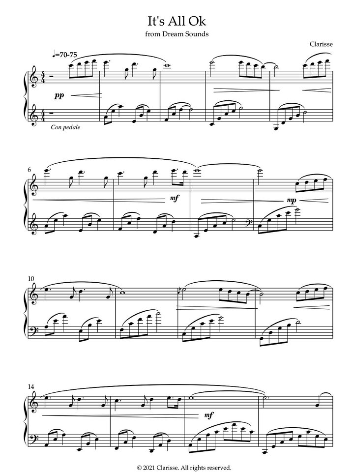 It's All Ok - Sheet Music product image (1)