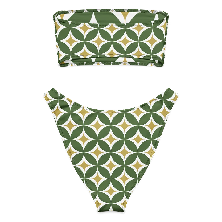 Tessellated Leaf Bandeau Bikini Set product image (2)