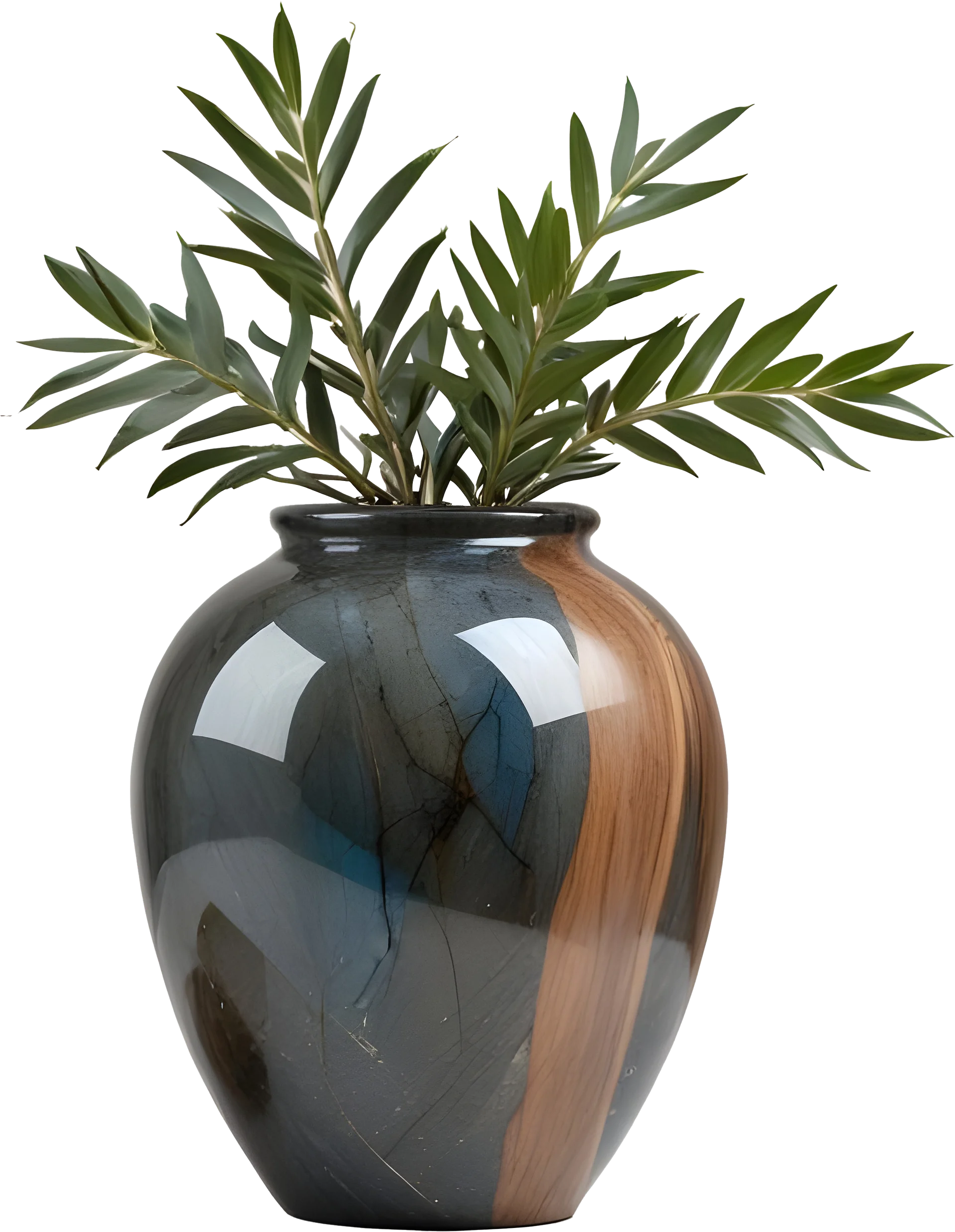 Serenity Drift – Marbled Vase PNG product image (1)