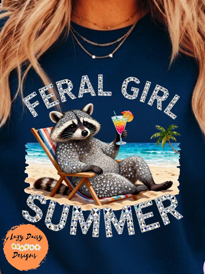 Raccoon Feral Summer Graphic T product image (1)