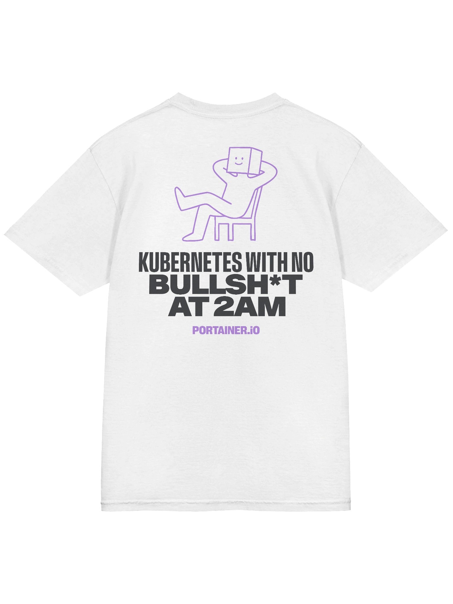 Portainer Tshirt - Kube with no BS - White product image (4)