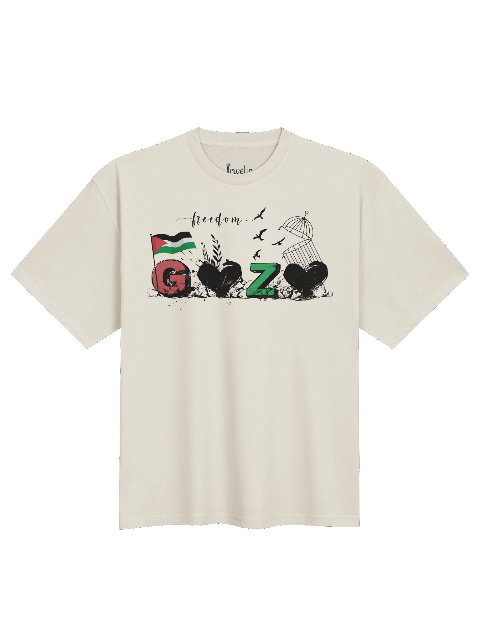 G@Z@ Freedom, premium oversized cotton t-shirt product image (1)