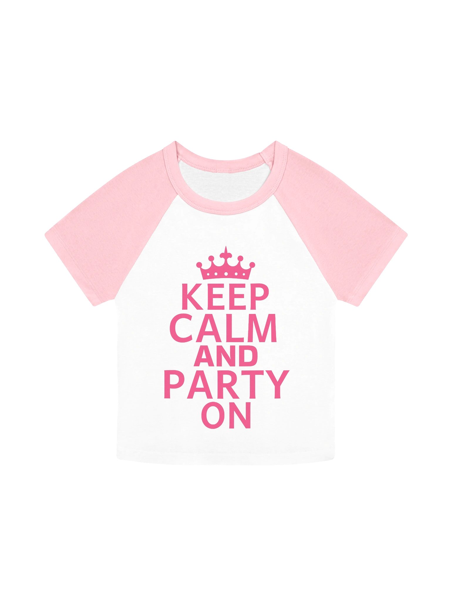 KEEP CALM AND PARTY ON Raglan Baby Tee product image (7)