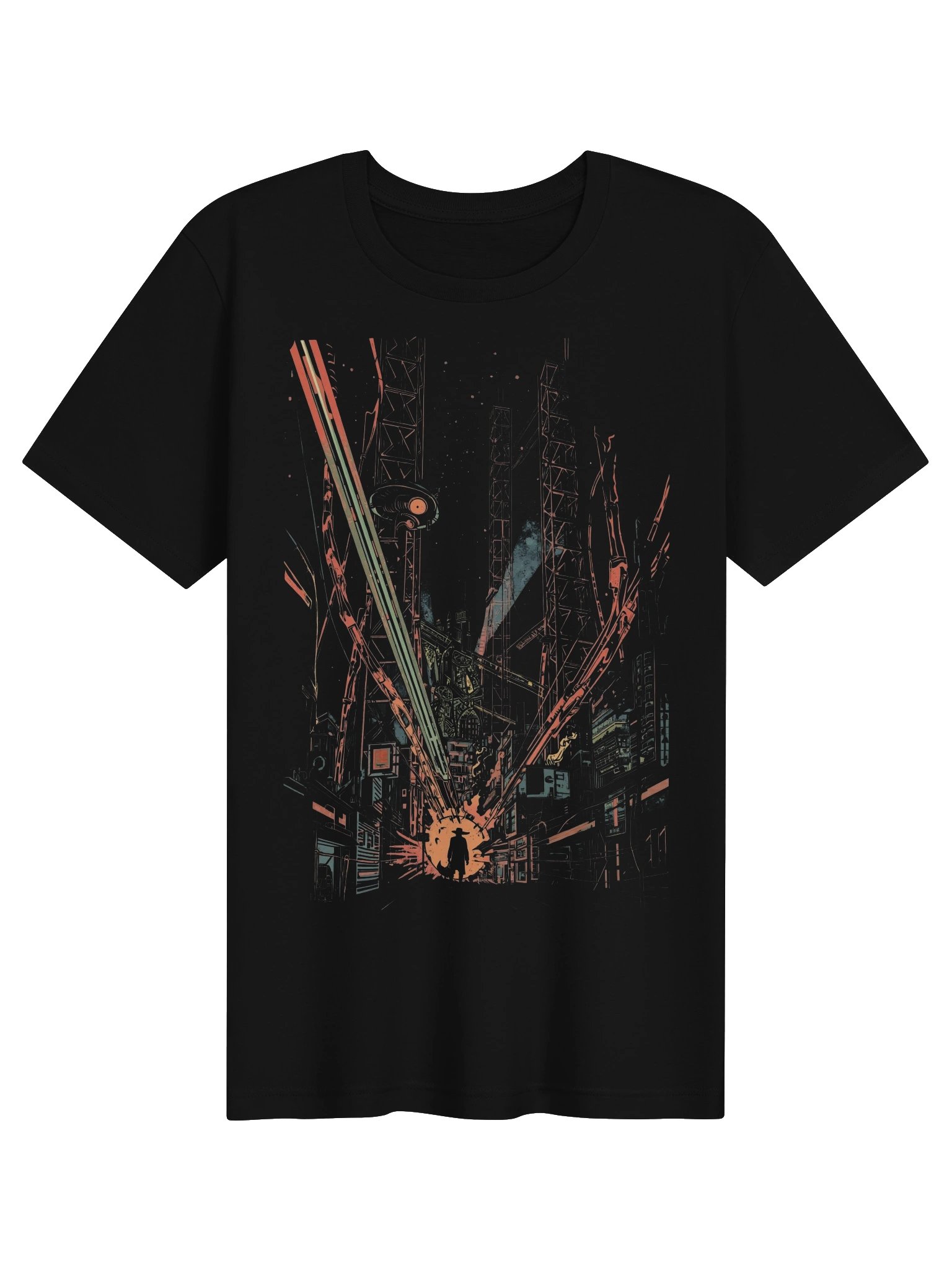 Neon City Burst Lightweight T-Shirt product image (1)