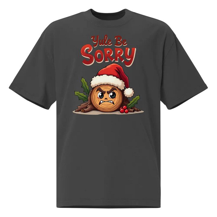 Angry Yule Log Oversized Tee product image (1)