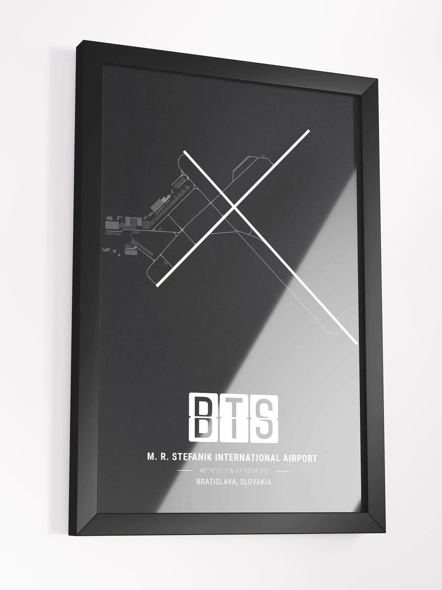 Framed Airport BTS Premium Map On Matt Paper product image (3)