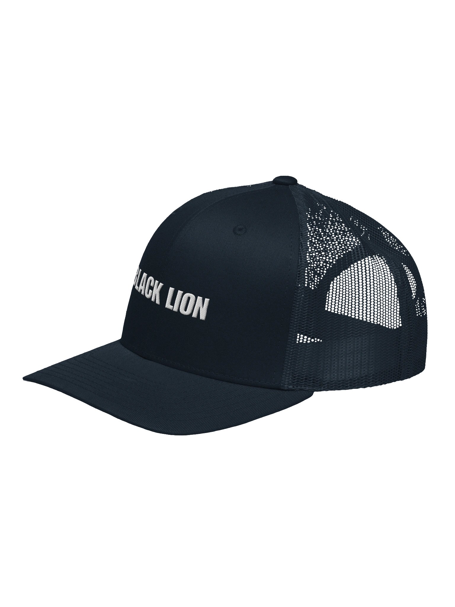Black Lion Minimalist Embroidered Trucker Hat – Breathable Mesh Snapback Cap product image (2)