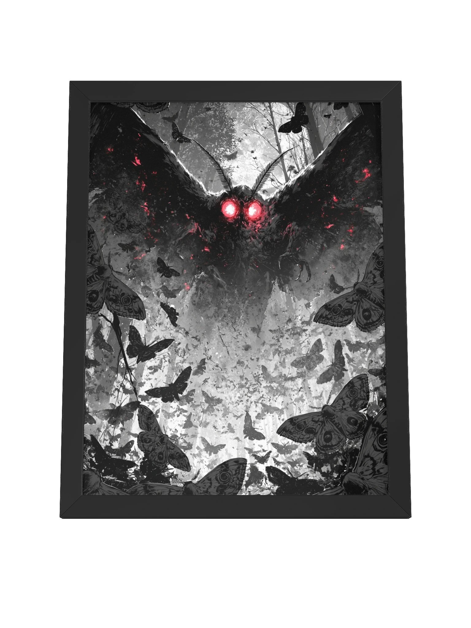 Mothman Framed Art Print — Mothman and the Swarm product image (8)