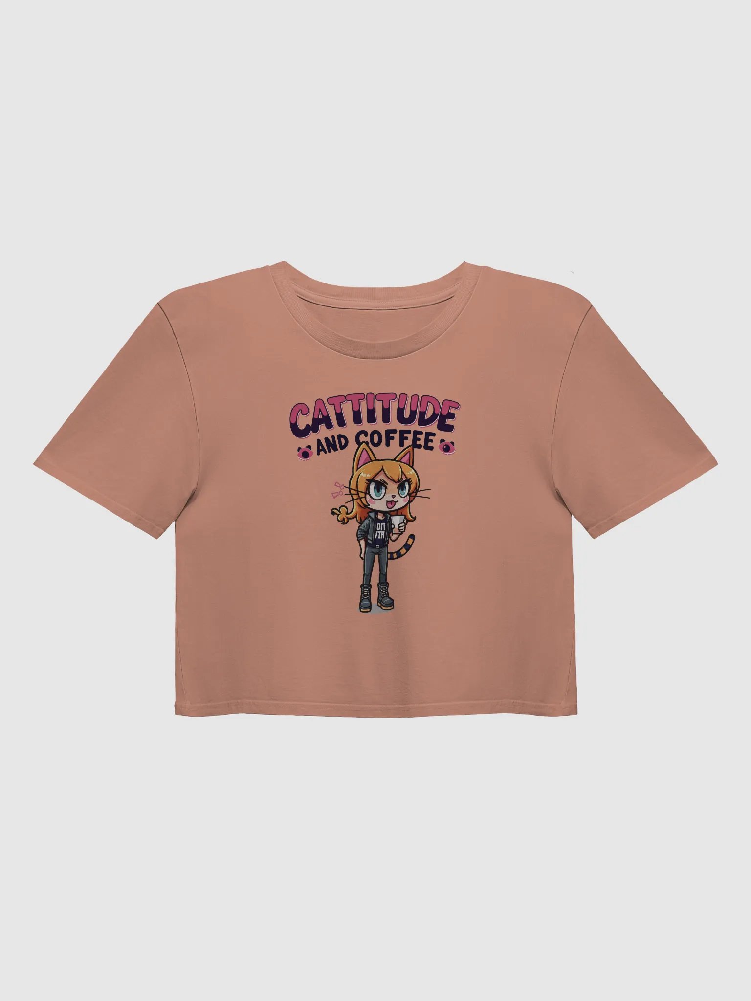 Cattitude and Coffee Women's Crop Top product image (4)
