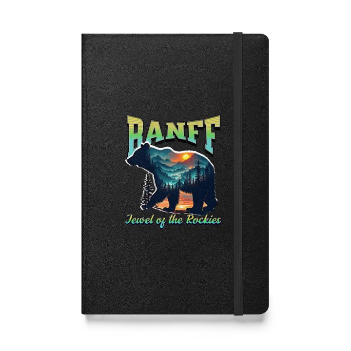 Banff Jewel Of The Rockies Bear Sunset Hardcover Notebook product image (1)