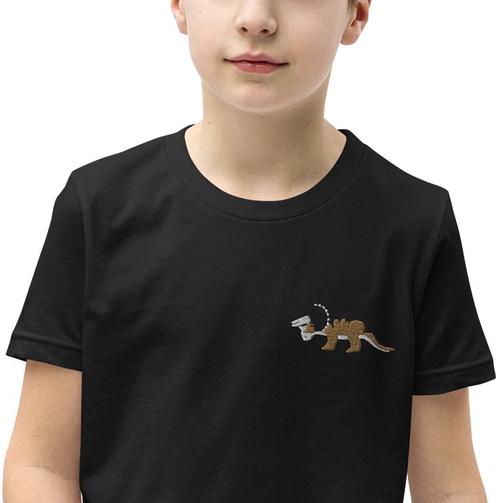 Triceratops Embroidered Youth T-Shirt product image (4)