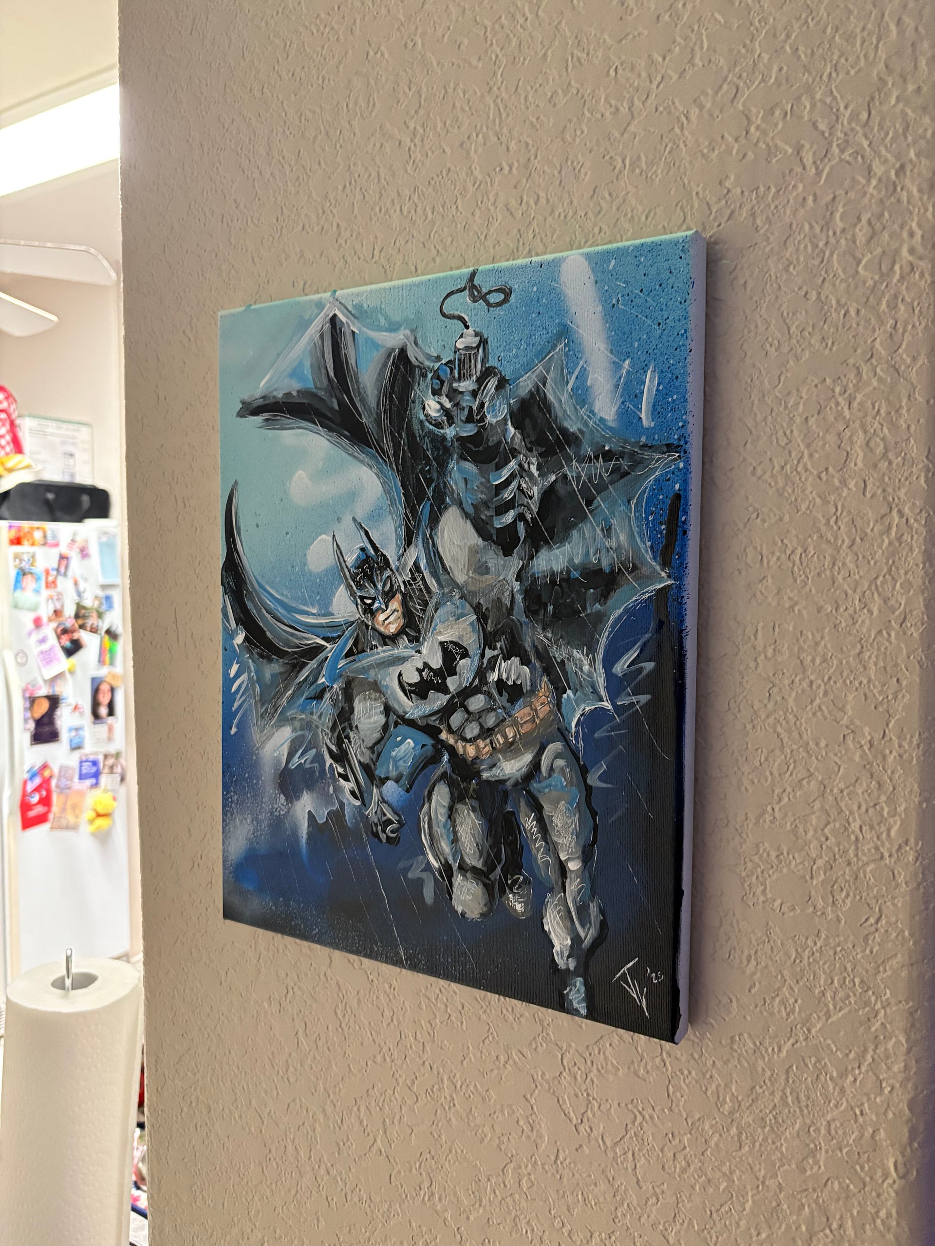 Canvas Prints of Batman Grappling in the Rain product image (2)