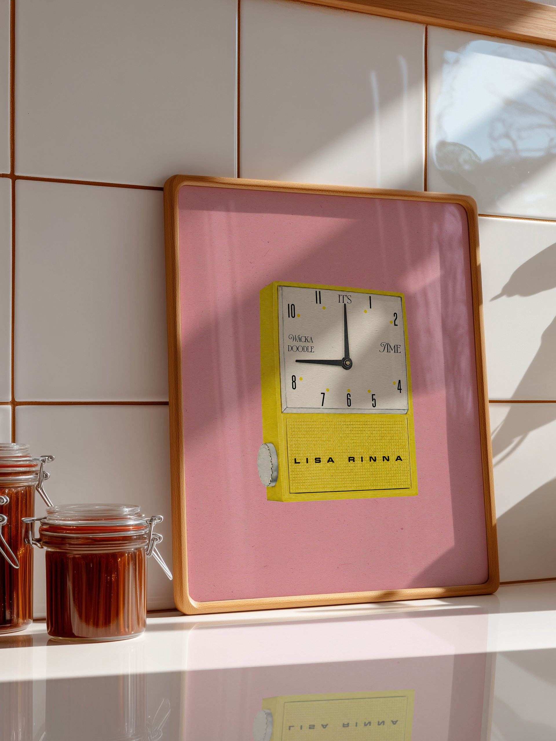 Lisa Rinna Wackadoodle Print: Funny RHOBH Retro Clock Digital Download product image (1)