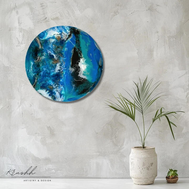 Earth's Ocean Inspired | Wall Art | Wall Decor | Resin-Wood product image (1)