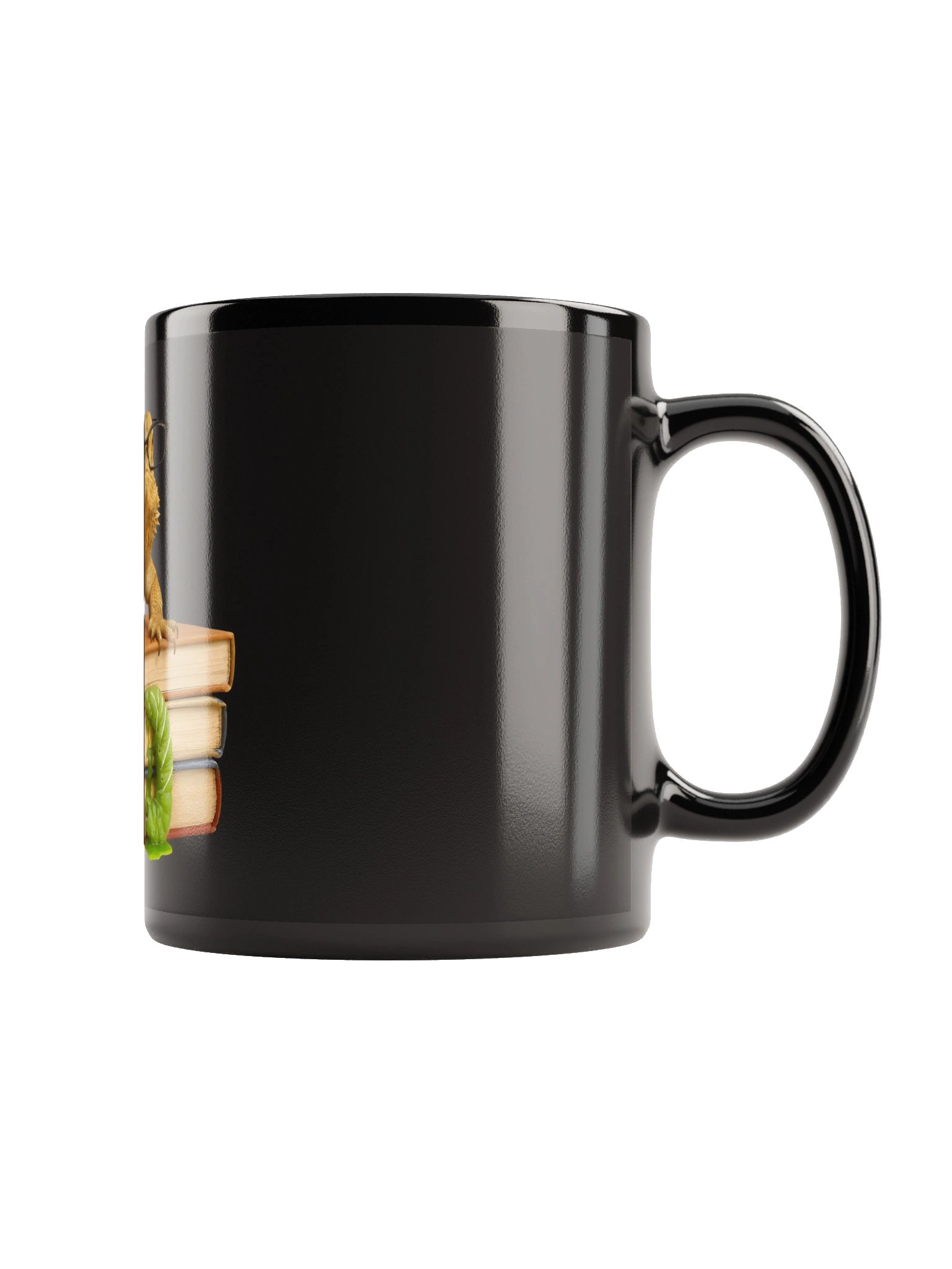 'BOOK WORM' BLACK MUG product image (1)