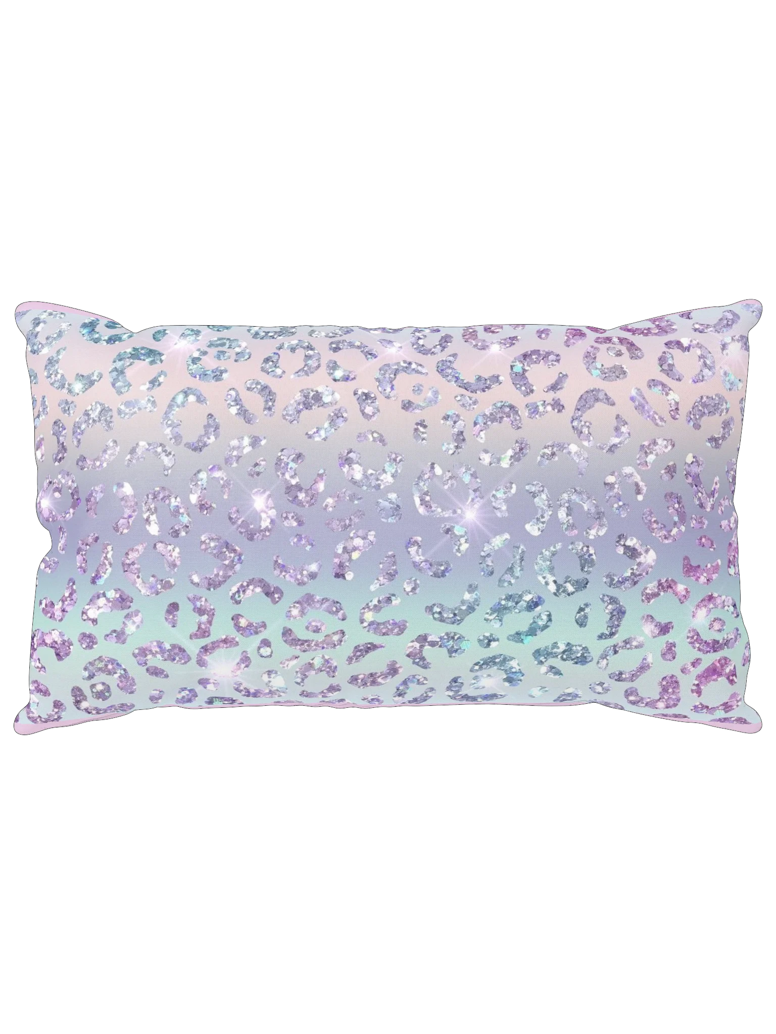Iridescent Glitter Leopard Pattern All-Over Print Pillow product image (5)