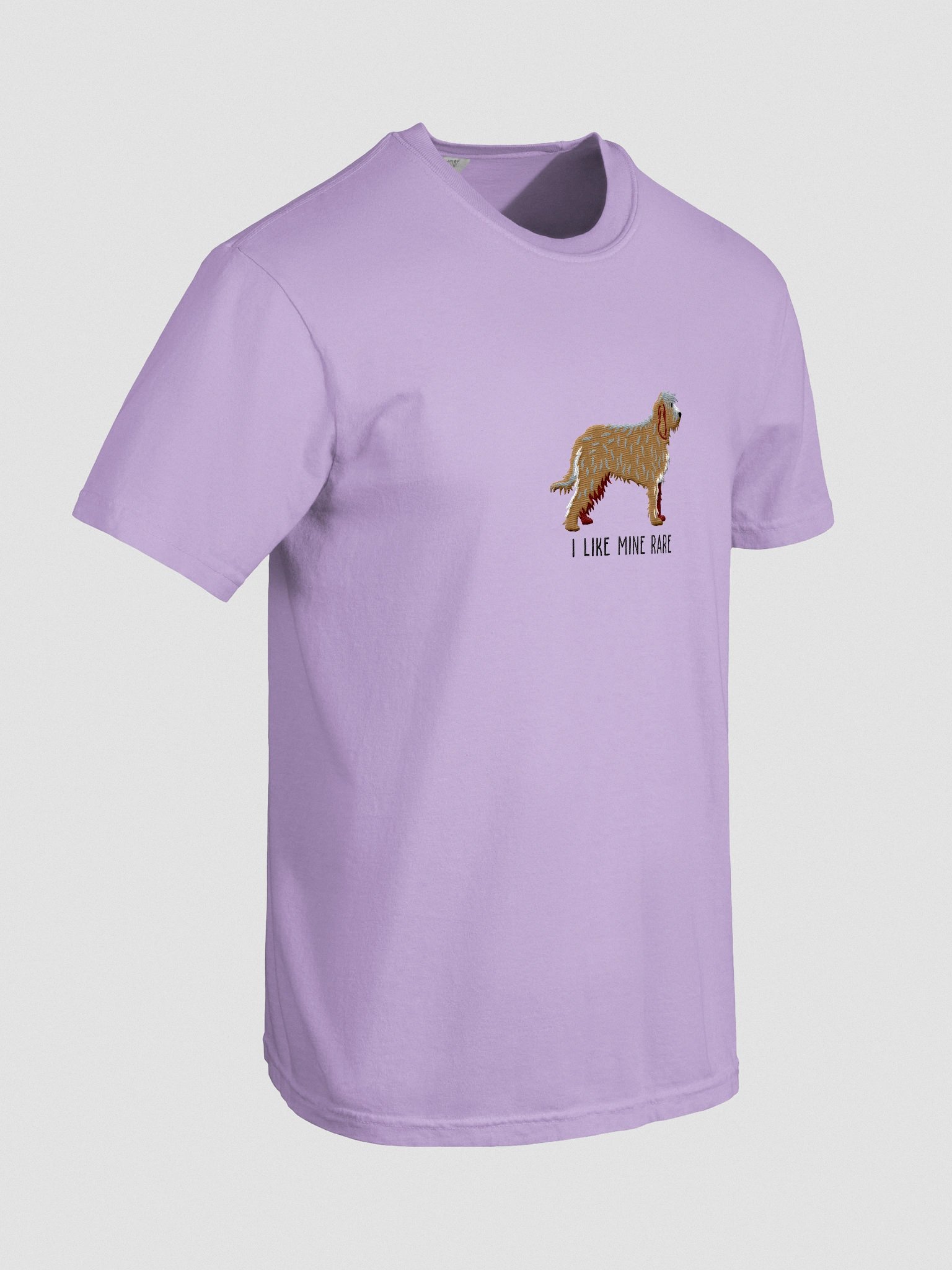I Like Mine Rare T-Shirt(Embroidered) of an Otterhound(Wheaten) product image (11)