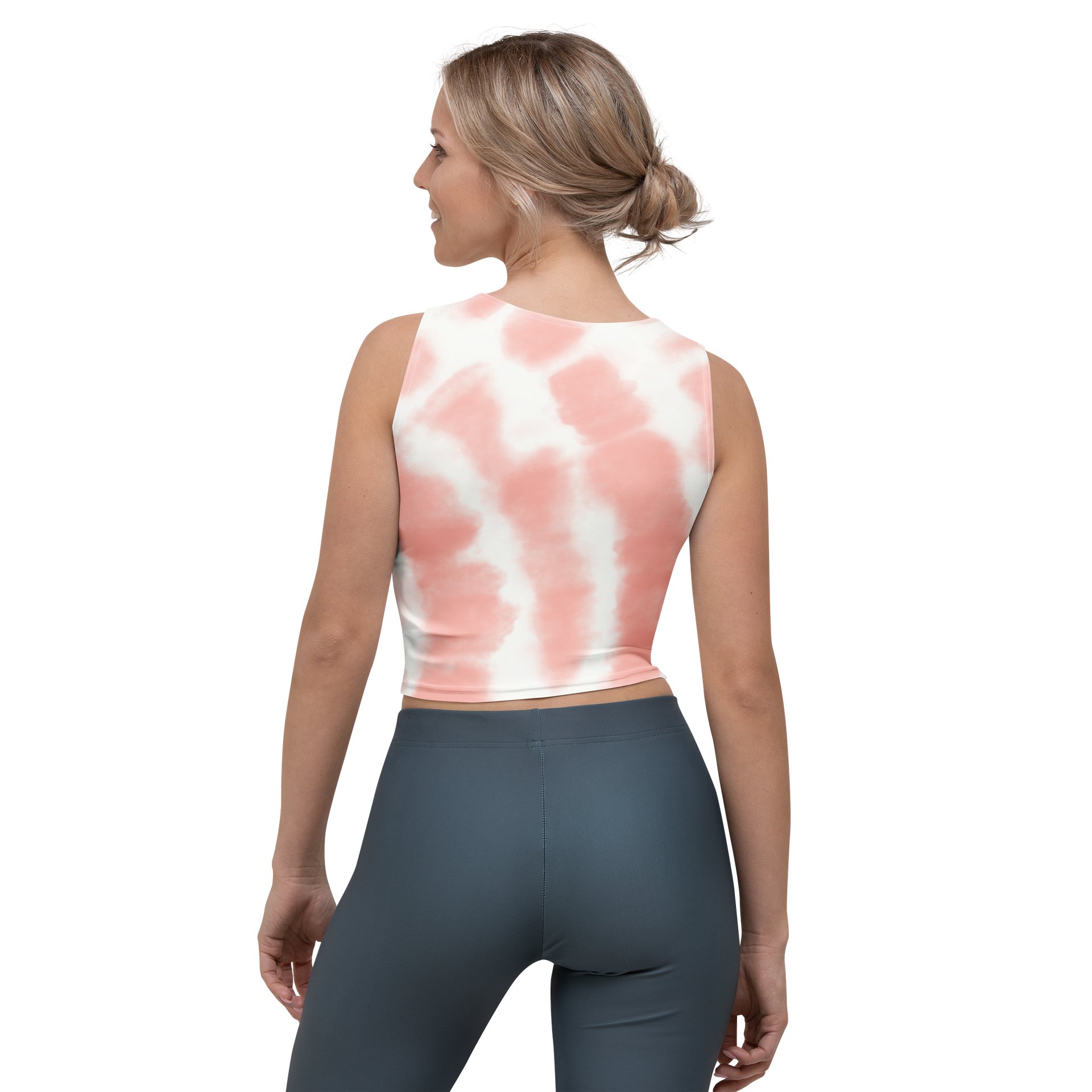 Flower-Crowned Bird Pink Spiral Crop Top product image (2)