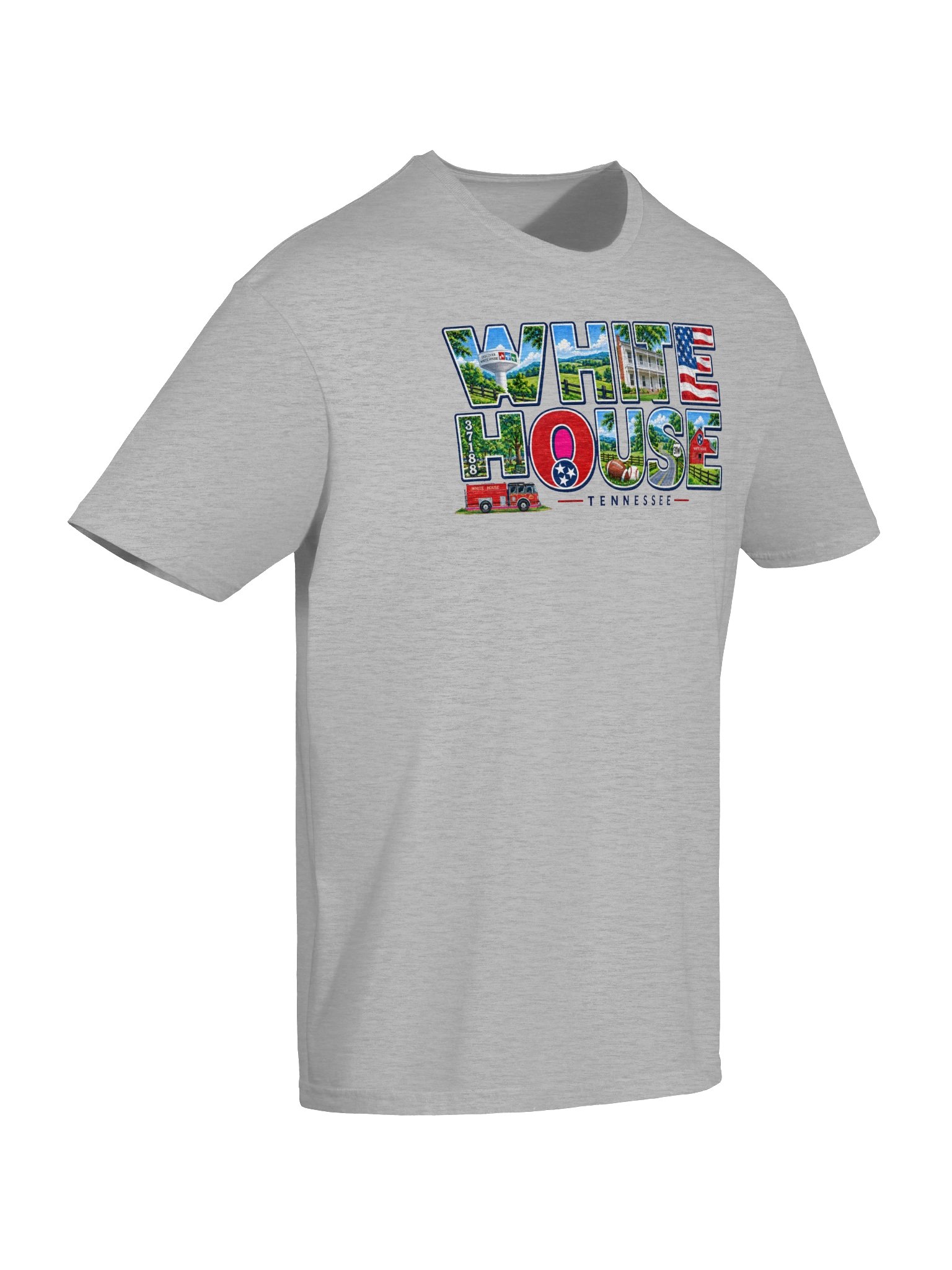Mural & Main White House, Tennessee Mural T-Shirt product image (6)