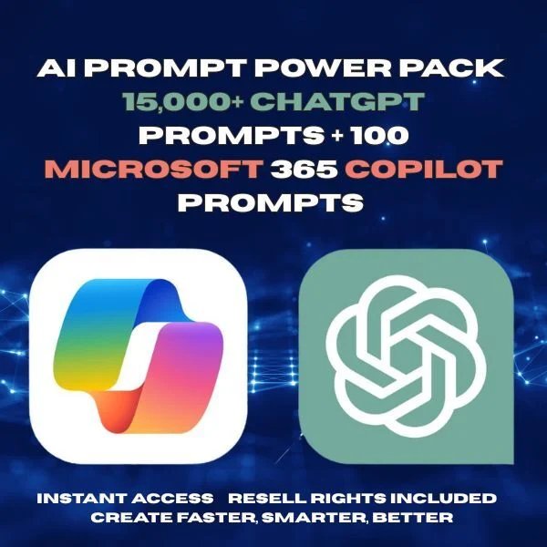 AI Prompt Power Pack 15,000+ ChatGPT Prompts + 100 Microsoft 365 Copilot Prompts product image (1)
