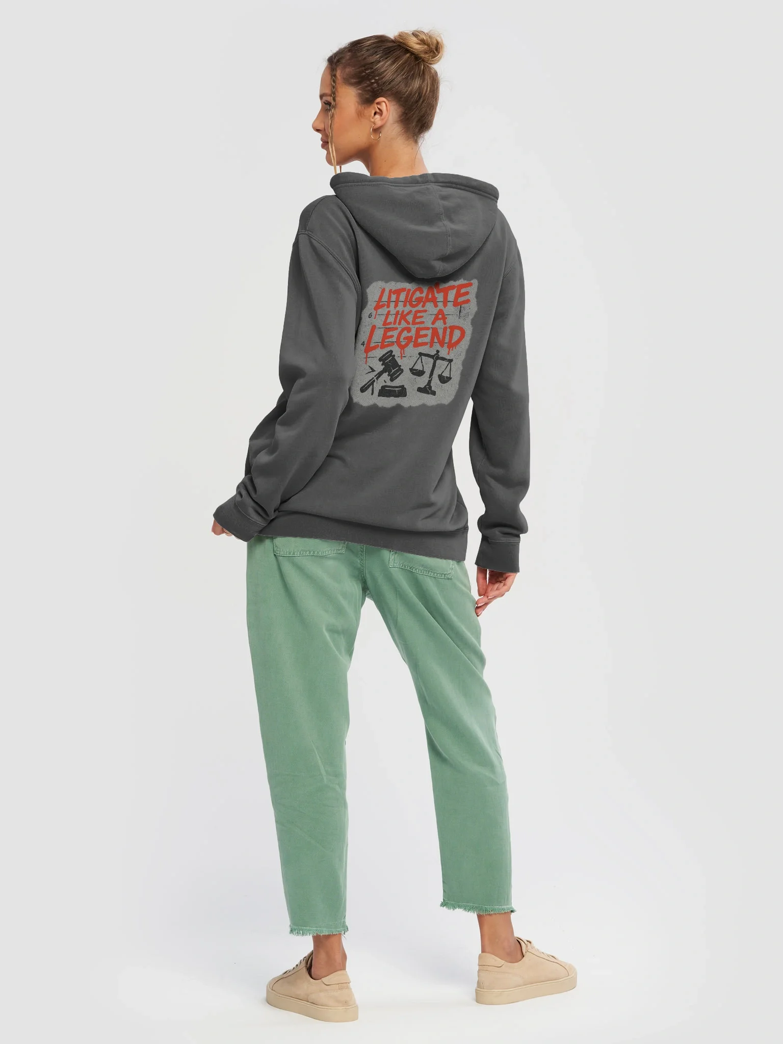 Litigate Like A Legend Pigment Dyed Unisex Hoodie