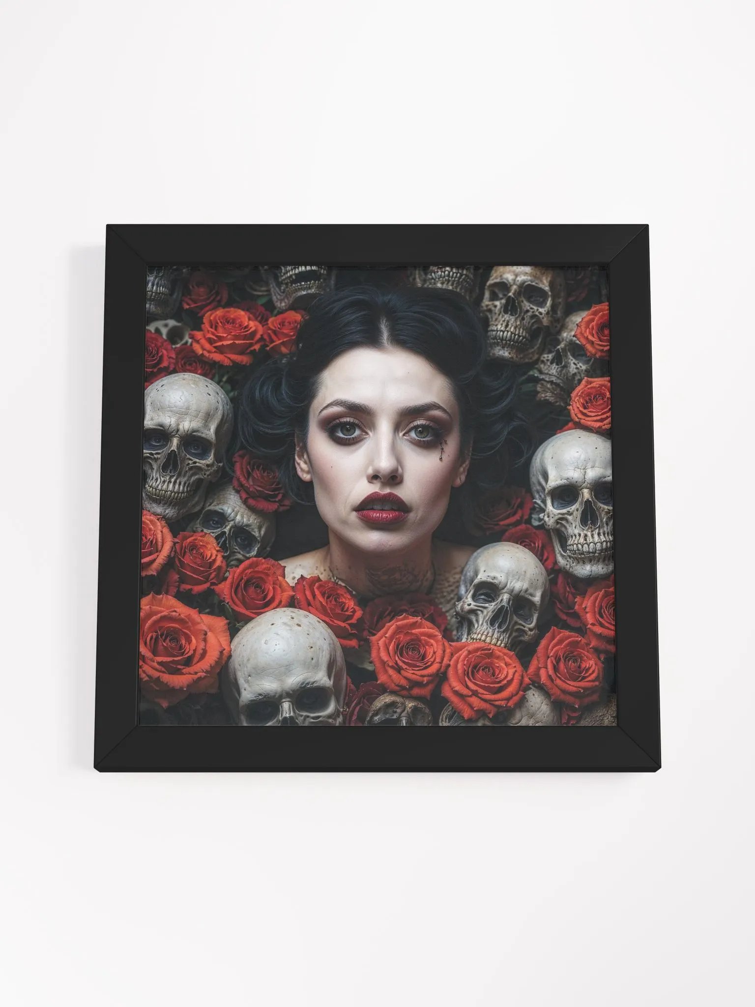 Gothic Skulls and Roses Framed Print product image (36)