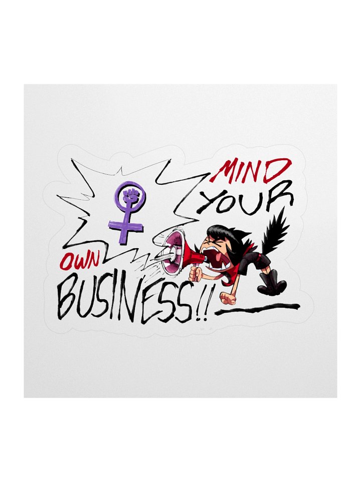 Alunya - “Mind Your Own Business!!” Sticker product image (2)