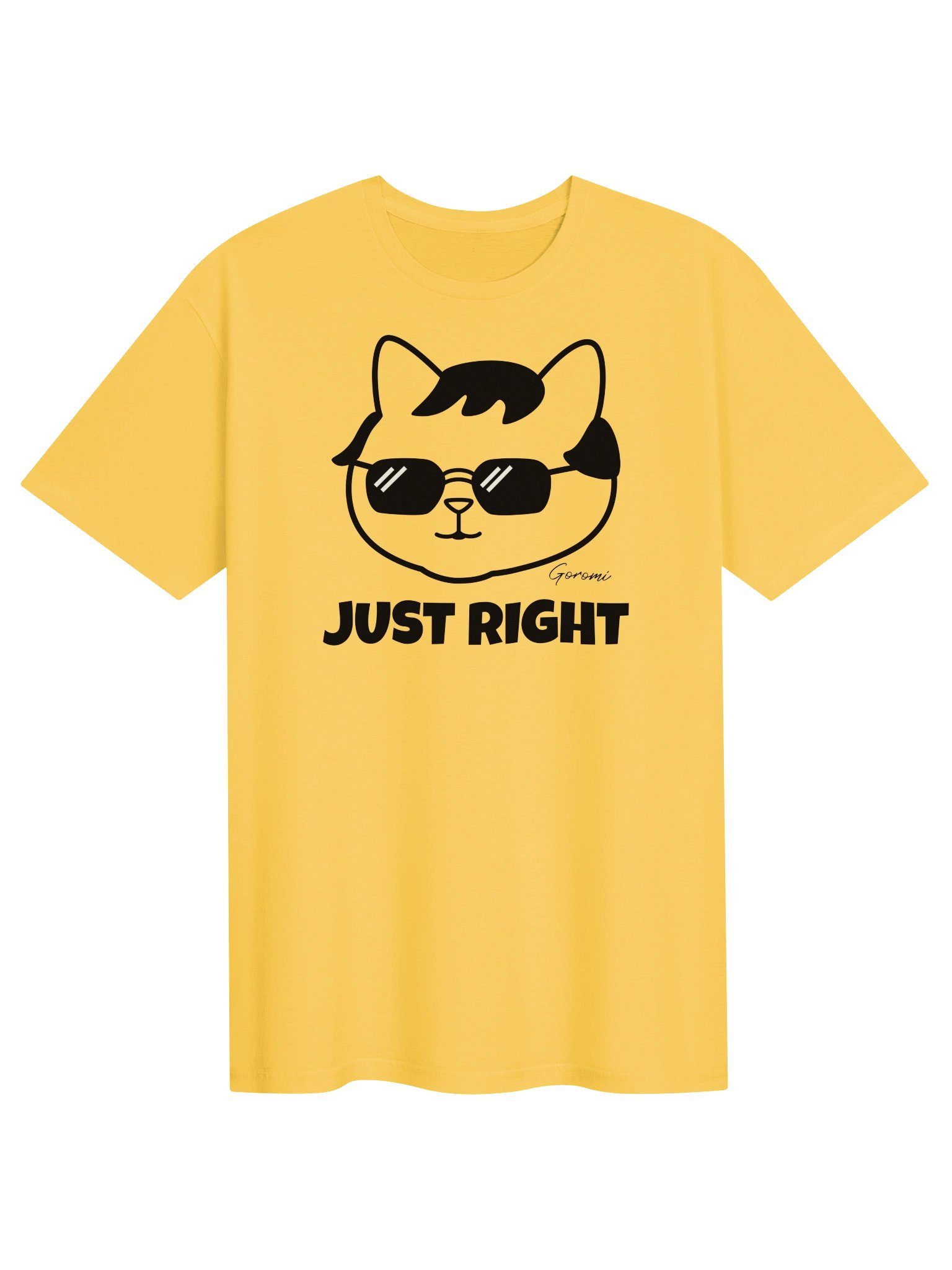 Goromi the Cat (JUST RIGHT) - Unisex Adult Super Soft Lightweight T-shirt product image (1)