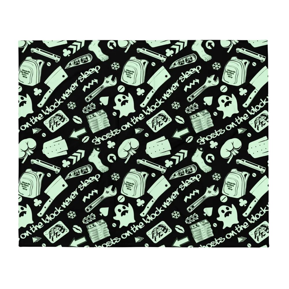 Ghosts On The Block Never Sleep Throw (Creamy April) product image (3)