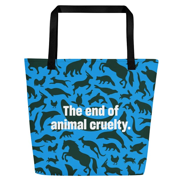 Large Animal Print tote with pocket product image (1)